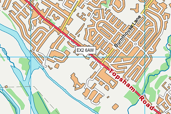 EX2 6AW map - OS VectorMap District (Ordnance Survey)