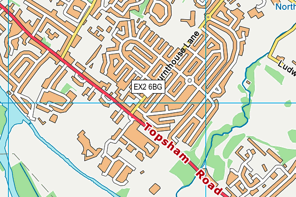 EX2 6BG map - OS VectorMap District (Ordnance Survey)