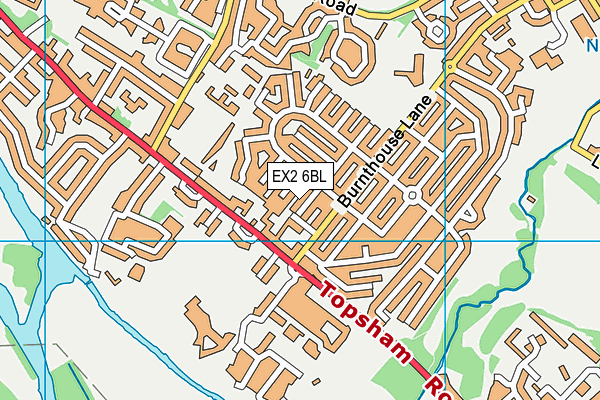 EX2 6BL map - OS VectorMap District (Ordnance Survey)