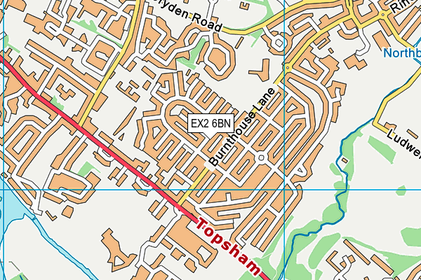 EX2 6BN map - OS VectorMap District (Ordnance Survey)