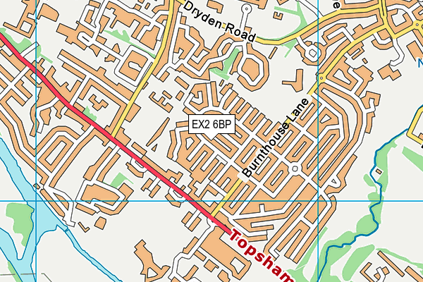 EX2 6BP map - OS VectorMap District (Ordnance Survey)