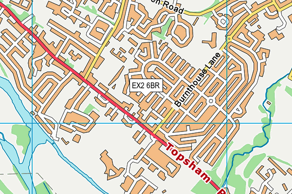 EX2 6BR map - OS VectorMap District (Ordnance Survey)