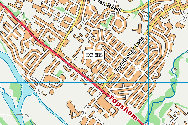 EX2 6BS map - OS VectorMap District (Ordnance Survey)