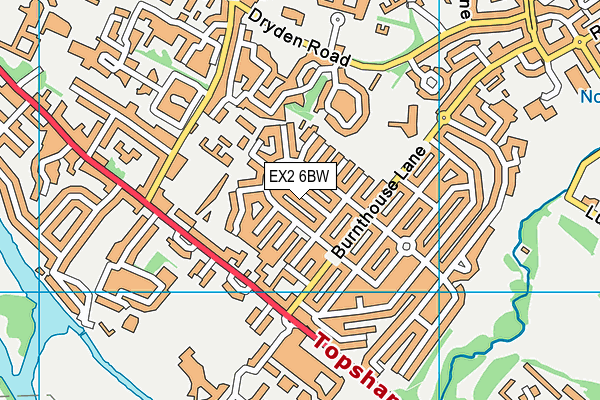 EX2 6BW map - OS VectorMap District (Ordnance Survey)