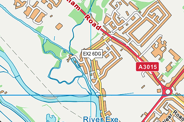 EX2 6DG map - OS VectorMap District (Ordnance Survey)