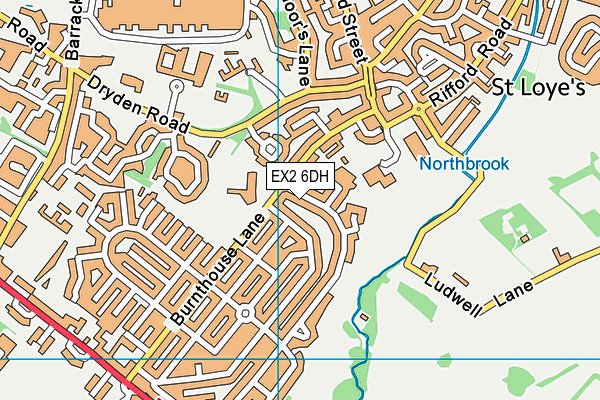 EX2 6DH map - OS VectorMap District (Ordnance Survey)
