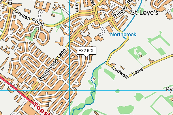 EX2 6DL map - OS VectorMap District (Ordnance Survey)