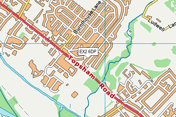 EX2 6DP map - OS VectorMap District (Ordnance Survey)