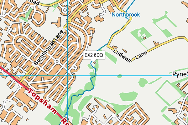 EX2 6DQ map - OS VectorMap District (Ordnance Survey)