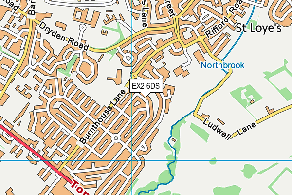 EX2 6DS map - OS VectorMap District (Ordnance Survey)