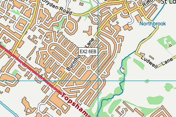 EX2 6EB map - OS VectorMap District (Ordnance Survey)