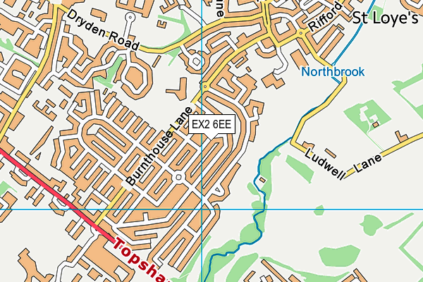 EX2 6EE map - OS VectorMap District (Ordnance Survey)