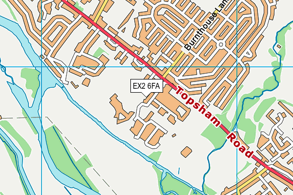 EX2 6FA map - OS VectorMap District (Ordnance Survey)