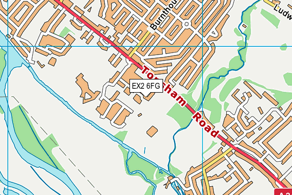 EX2 6FG map - OS VectorMap District (Ordnance Survey)