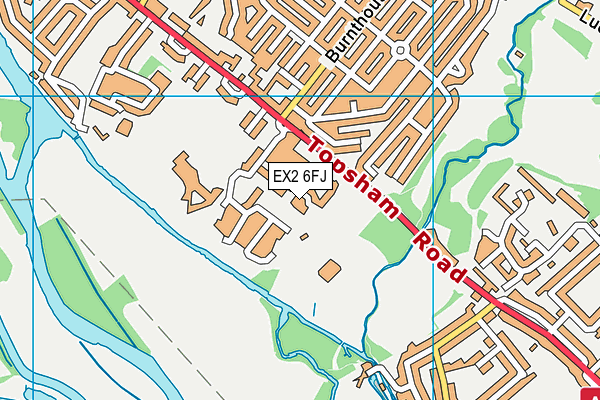 EX2 6FJ map - OS VectorMap District (Ordnance Survey)