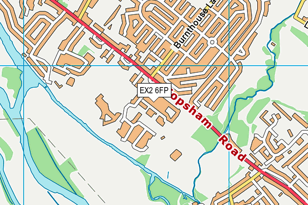 EX2 6FP map - OS VectorMap District (Ordnance Survey)