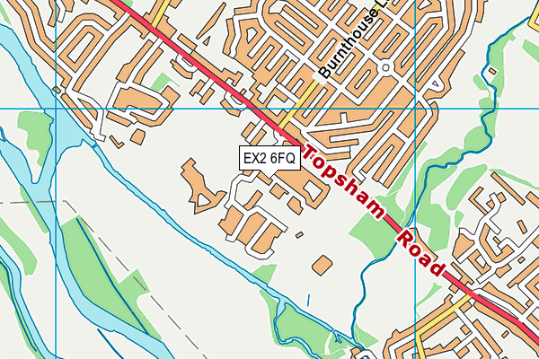 EX2 6FQ map - OS VectorMap District (Ordnance Survey)