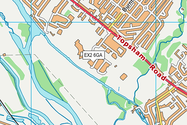 EX2 6GA map - OS VectorMap District (Ordnance Survey)