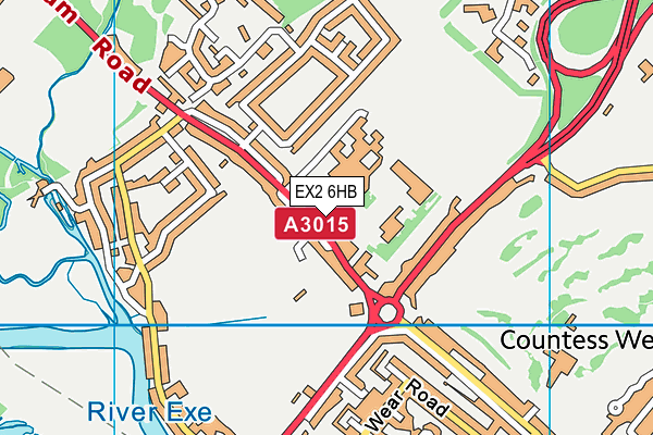 EX2 6HB map - OS VectorMap District (Ordnance Survey)