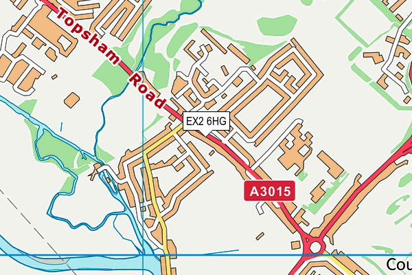 EX2 6HG map - OS VectorMap District (Ordnance Survey)