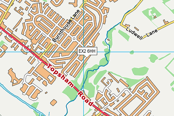 EX2 6HH map - OS VectorMap District (Ordnance Survey)