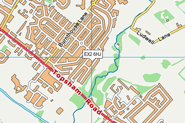 EX2 6HJ map - OS VectorMap District (Ordnance Survey)