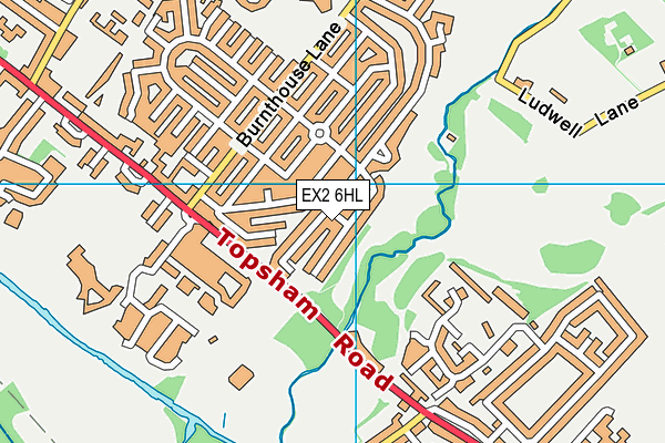 EX2 6HL map - OS VectorMap District (Ordnance Survey)