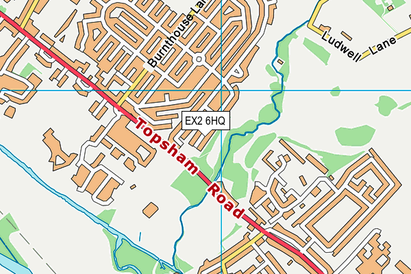 EX2 6HQ map - OS VectorMap District (Ordnance Survey)