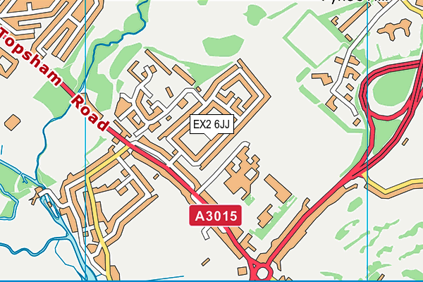 EX2 6JJ map - OS VectorMap District (Ordnance Survey)