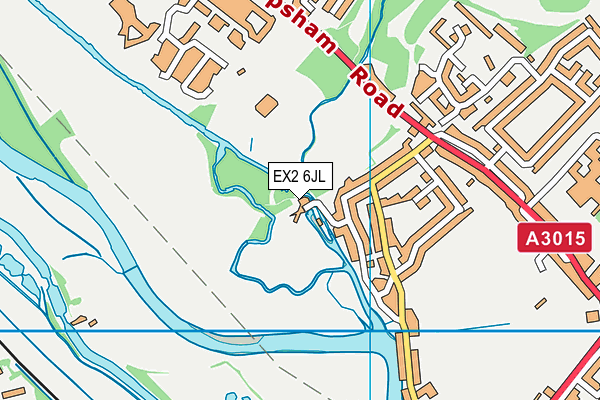 EX2 6JL map - OS VectorMap District (Ordnance Survey)