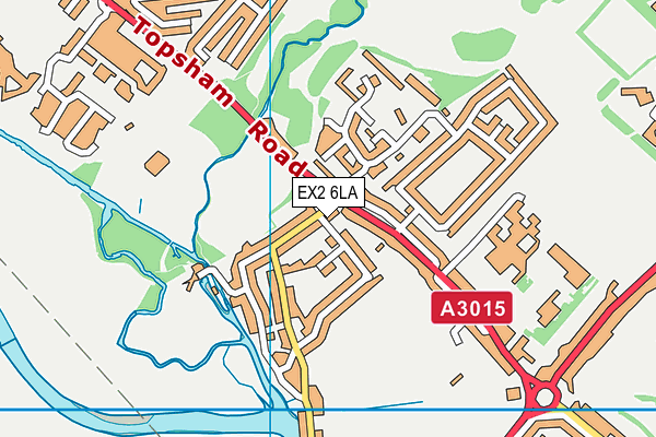 EX2 6LA map - OS VectorMap District (Ordnance Survey)