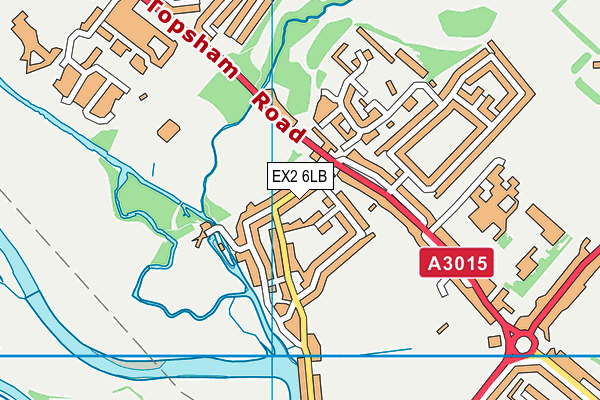 EX2 6LB map - OS VectorMap District (Ordnance Survey)