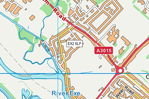 EX2 6LF map - OS VectorMap District (Ordnance Survey)