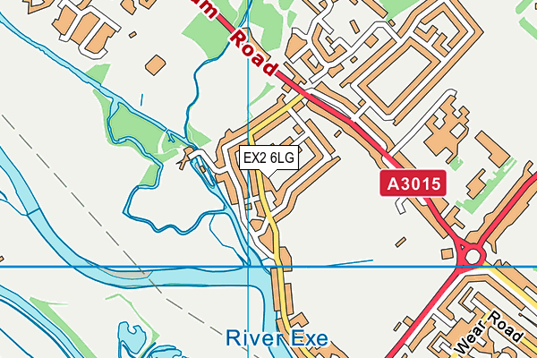 EX2 6LG map - OS VectorMap District (Ordnance Survey)