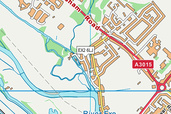 EX2 6LJ map - OS VectorMap District (Ordnance Survey)