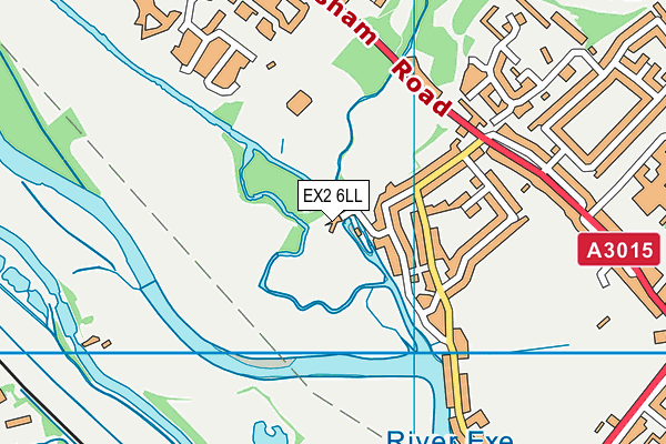 EX2 6LL map - OS VectorMap District (Ordnance Survey)