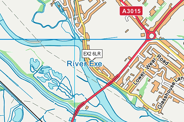 EX2 6LR map - OS VectorMap District (Ordnance Survey)
