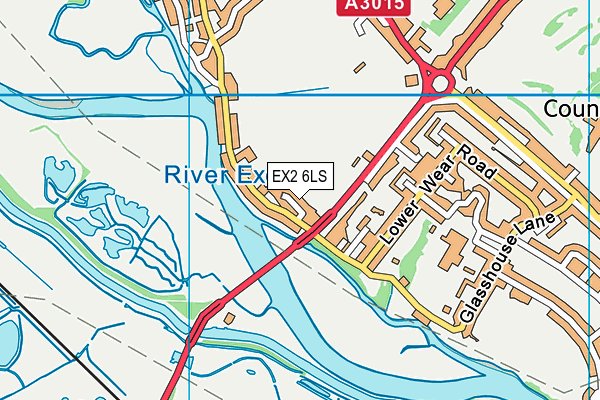 EX2 6LS map - OS VectorMap District (Ordnance Survey)