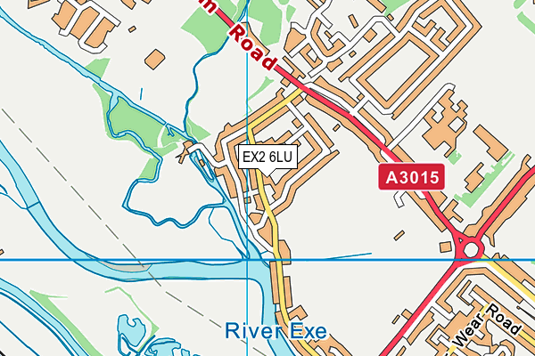 EX2 6LU map - OS VectorMap District (Ordnance Survey)