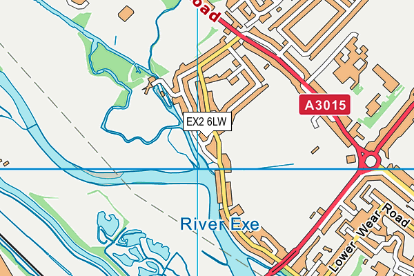 EX2 6LW map - OS VectorMap District (Ordnance Survey)