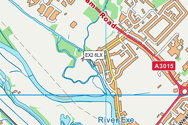 EX2 6LX map - OS VectorMap District (Ordnance Survey)