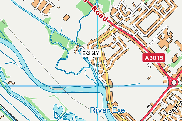 EX2 6LY map - OS VectorMap District (Ordnance Survey)