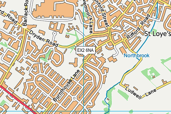 EX2 6NA map - OS VectorMap District (Ordnance Survey)