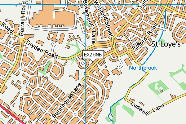 EX2 6NB map - OS VectorMap District (Ordnance Survey)