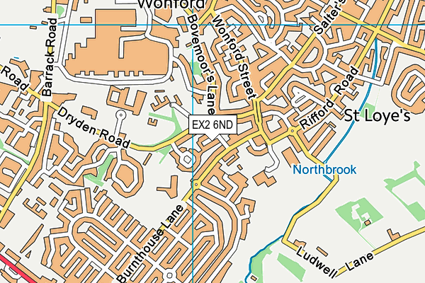 EX2 6ND map - OS VectorMap District (Ordnance Survey)