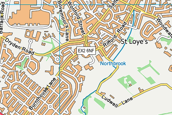 EX2 6NF map - OS VectorMap District (Ordnance Survey)