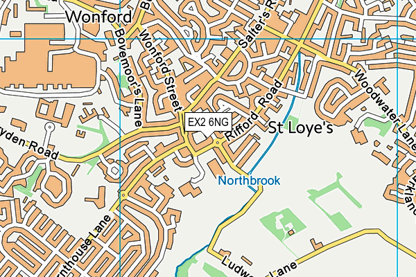 EX2 6NG map - OS VectorMap District (Ordnance Survey)