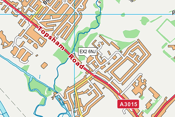 EX2 6NJ map - OS VectorMap District (Ordnance Survey)