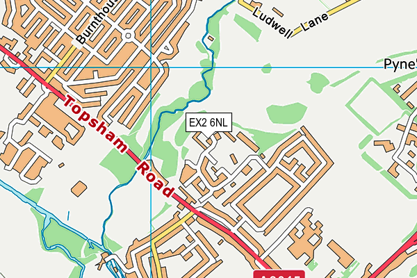 EX2 6NL map - OS VectorMap District (Ordnance Survey)