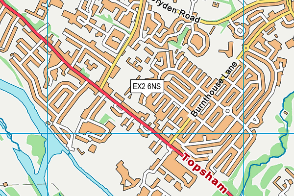 EX2 6NS map - OS VectorMap District (Ordnance Survey)